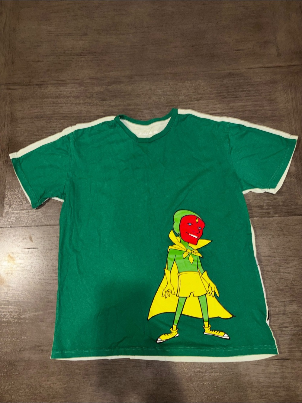 Marvel Green Short Sleeve Tee with Yellow & Red Graphic